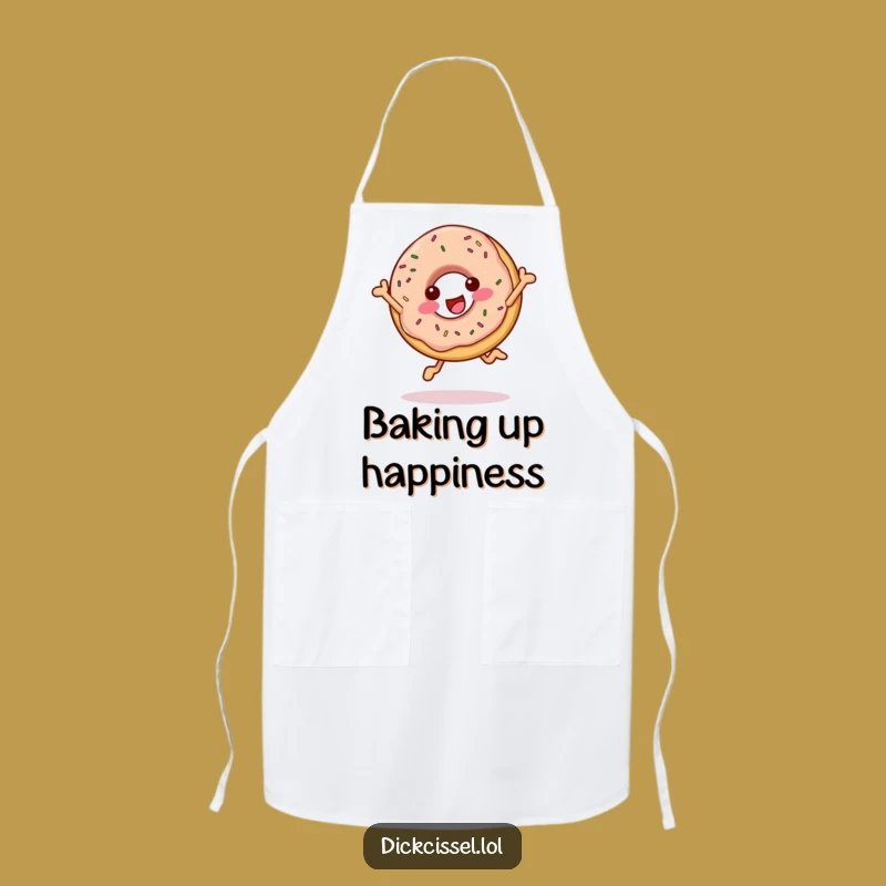 Funny Cheerful Donut Apron - Kitchen Fun, Perfect Humorous Cooking Gift