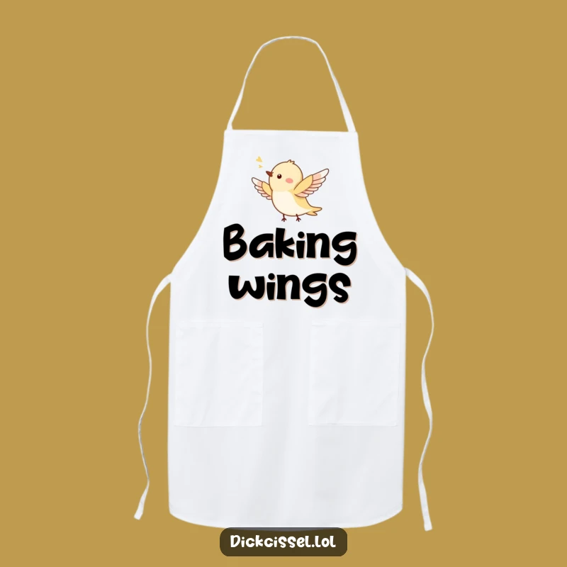 Funny Tiny Bird Flying Apron - Kitchen Humor & Gift for Cooks