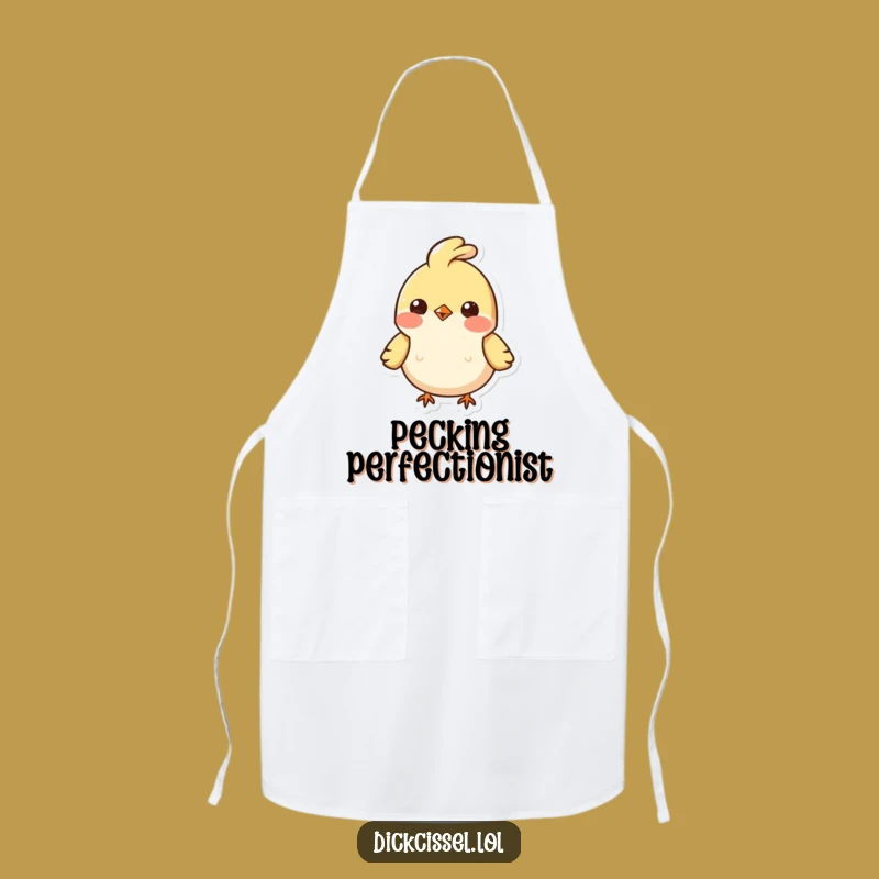 Funny Bobbing Bird Apron: Cheerful Feather Tuft Character, Great Funny Gift for Kitchen Fun