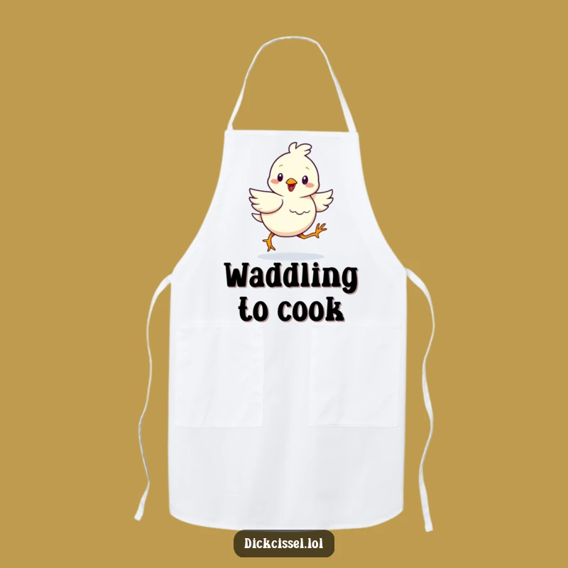 Funny Determined Bird Apron: Cook with Waddle-Powered Enthusiasm