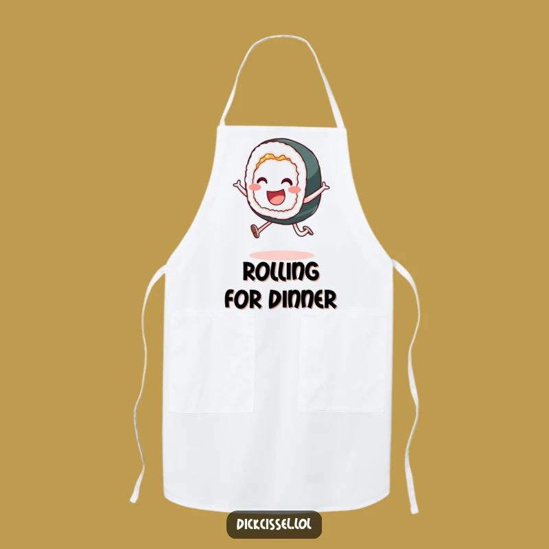 Funny Sushi Leap Apron: Cook with Playful Flair in the Kitchen