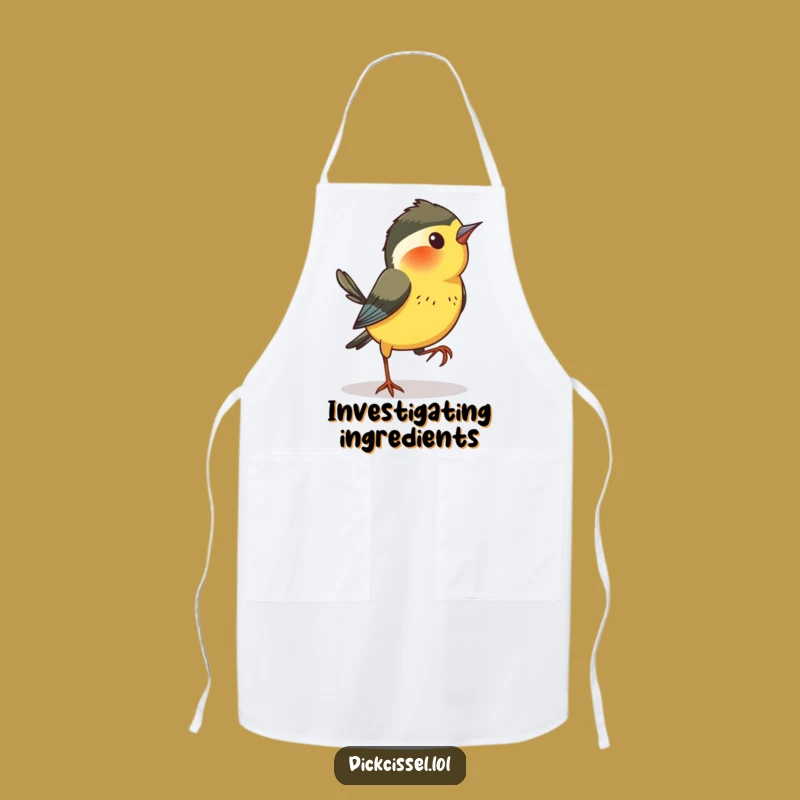 Playful Dickcissel Bird Apron: Cook with Curiosity in This Funny Design