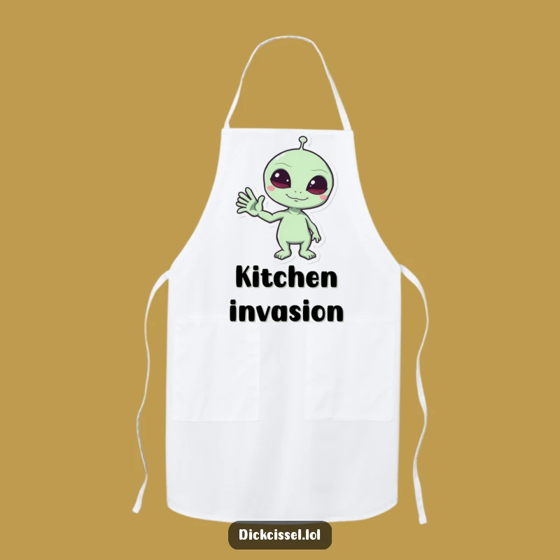 Funny Alien Wave Apron - Chef's Mischievous Space Wear, Perfect Funny Gift!