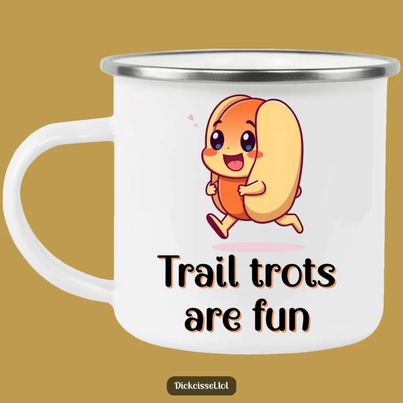 Funny Hot Dog Trot Camping Mug: Durable Wiener Fun, Ideal Funny Gift