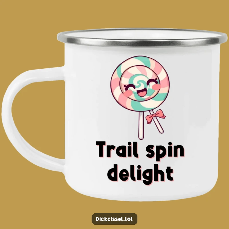 Funny Lollipop Spin Camping Mug: Enjoy Drinks with Joyful Whirling Fun