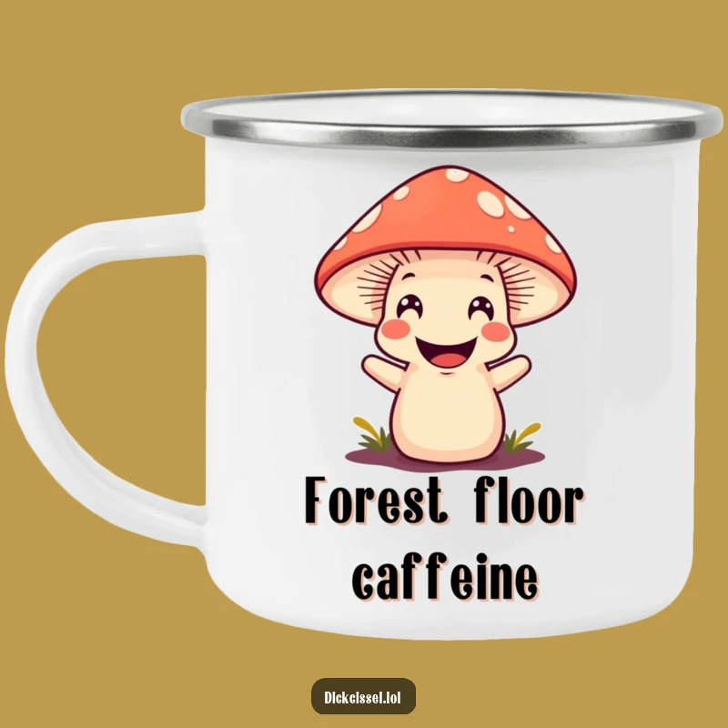 Funny Mushroom Grin Camping Mug - Outdoor Nature Gift