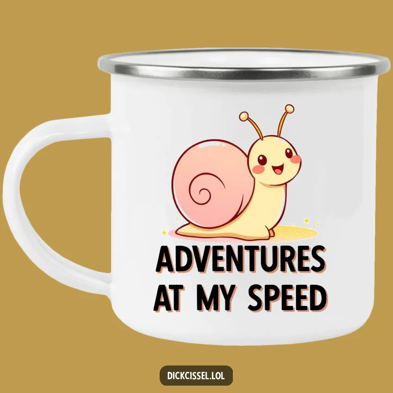 Funny Snail Sparkle Trail Camping Mug - Hilarious Trail Companion for Your Adventures