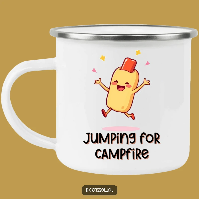 Funny Hot Dog Jump Camping Mug: Celebrate Outdoors with Fun, Perfect Funny Gift