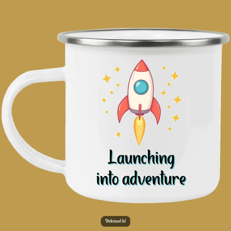 Funny Rocket Blast-Off Camping Mug: Your Adventure Fuel, Ready for Launch