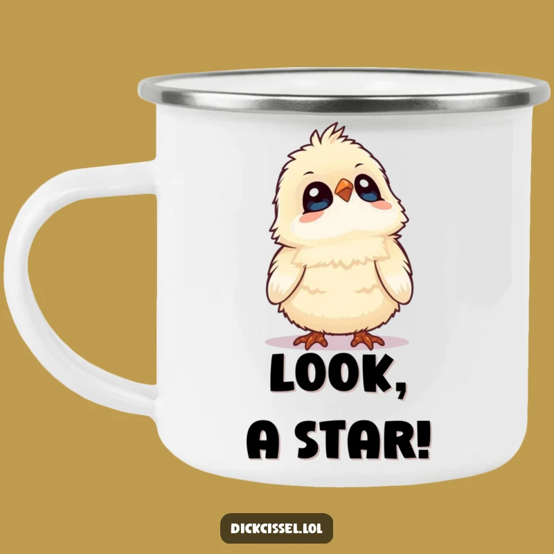 Funny Fluffy Bird Camping Mug - Outdoor Wonder & Humorous Gift