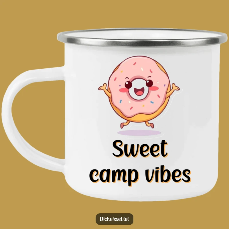 Funny Doughnut Jig Camping Mug: Enjoy Drinks with Sweet Cheer Outdoors