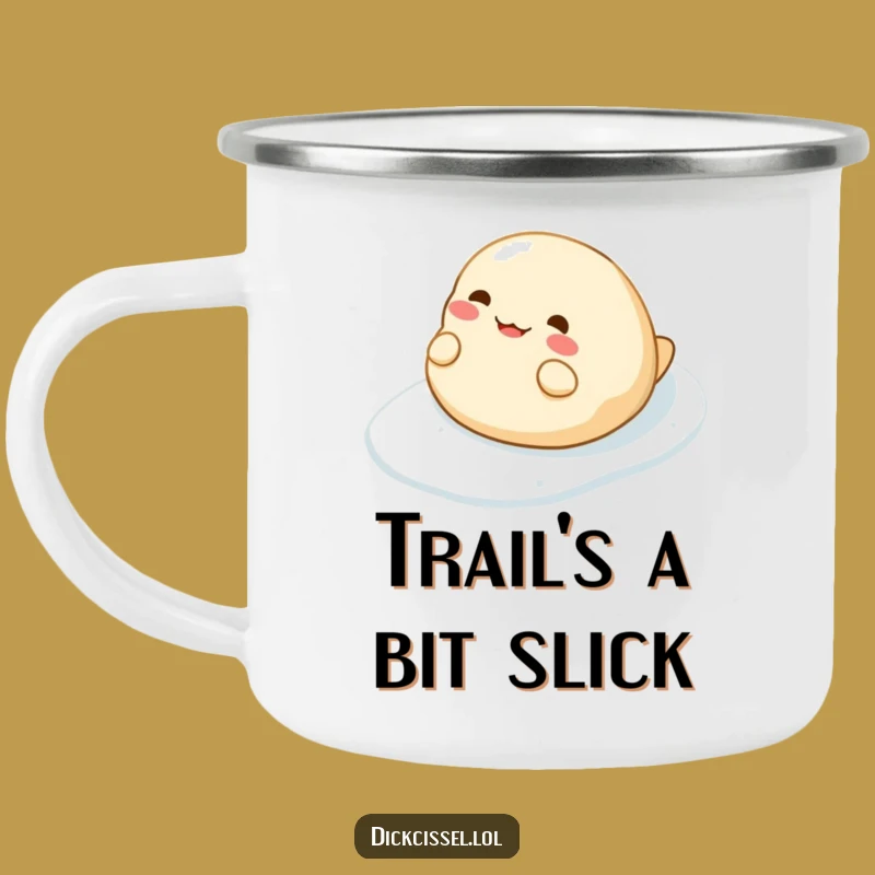 Funny Dumpling Slide Camping Mug: Cheerful Outdoor Character Gift