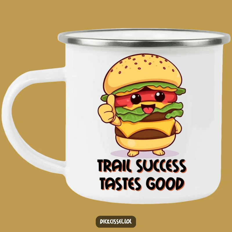 Funny Burger Thumbs Up Camping Mug: Durable Foodie Favorite, Ideal Funny Gift