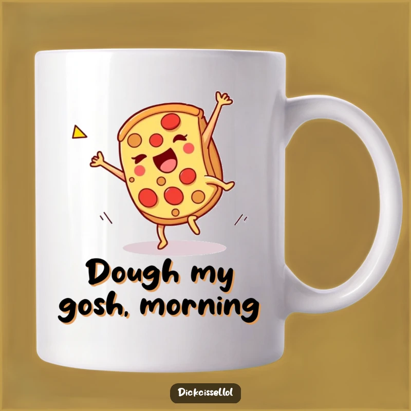 Funny Pizza Cartwheel Mug - Celebrate Life with Delicious Joy