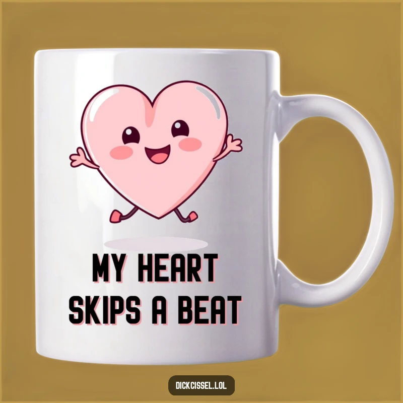 Funny Candy Heart Bounce Mug: A Joyful Companion for Your Morning Brew, Perfect Funny Gift