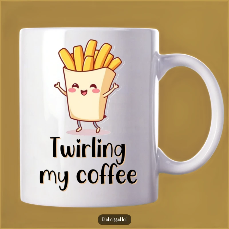 Funny French Fry Twirl Mug: Add a Spin to Your Morning, Perfect Funny Gift