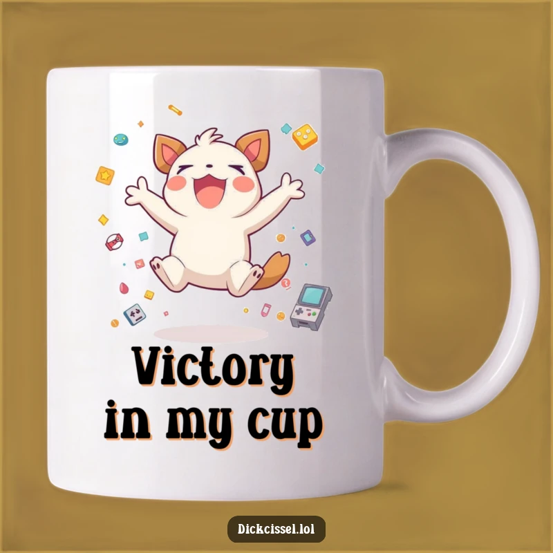 Funny Gamer Creature Mug: Joyful Jumps, Perfect Gaming Gift