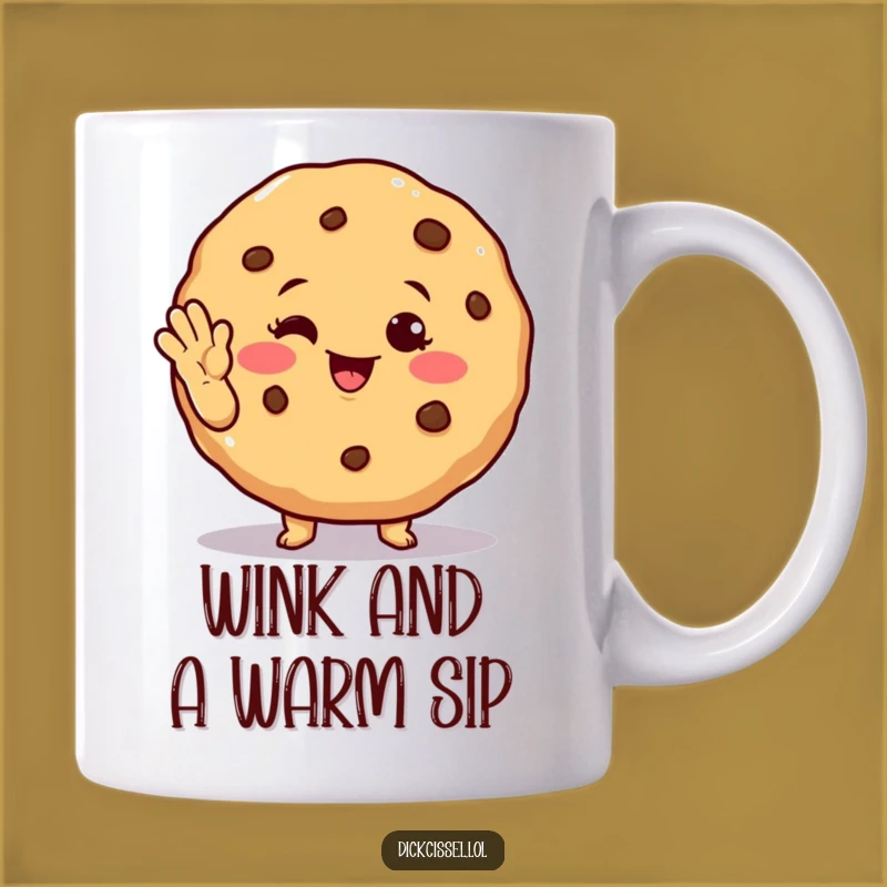 Funny Winking Cookie Mug - Friendly Character, Perfect Humorous Gift Idea