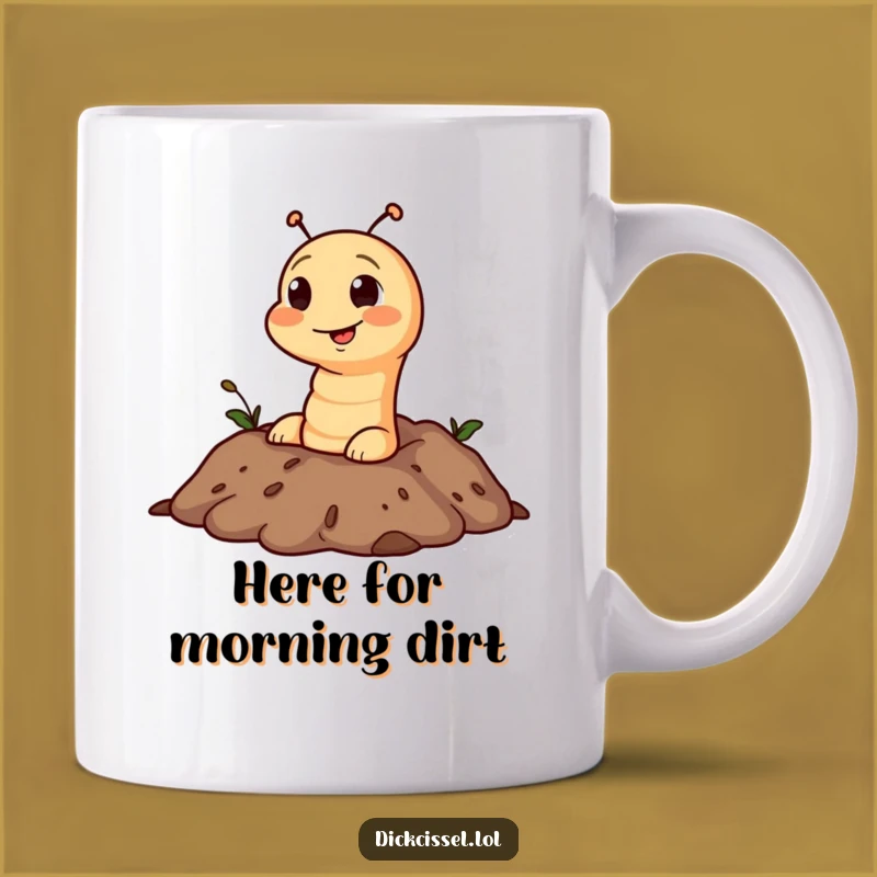 Funny Worm Soil Pop Mug - A Hilarious Surprise for Gardeners and Pranksters