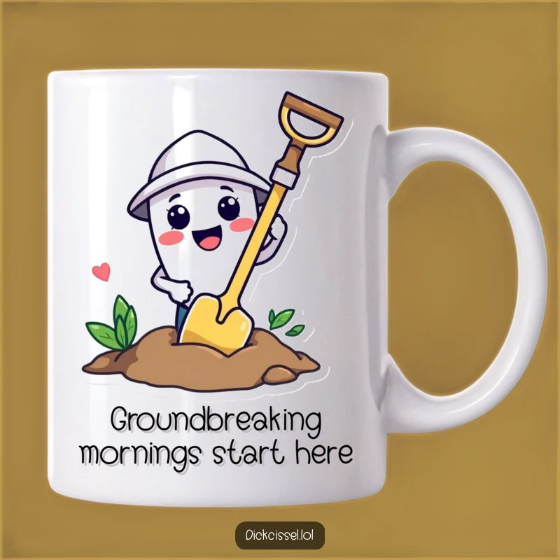 Funny Trowel Digging Coffee Mug - Enthusiastic Gardener Gift