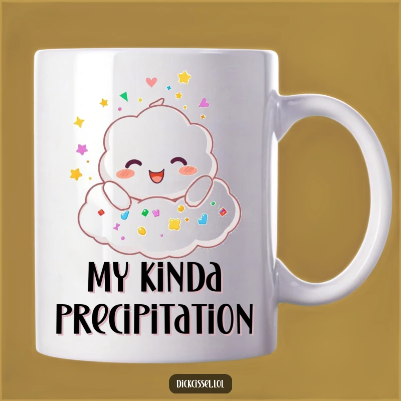 Funny Cloud Raining Stickers Mug: A Joyful, Colorful Gift for Sticker Lovers