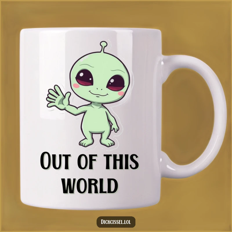 Funny Alien Wave Mug - Mischievous Space Design, Perfect Funny Gift!