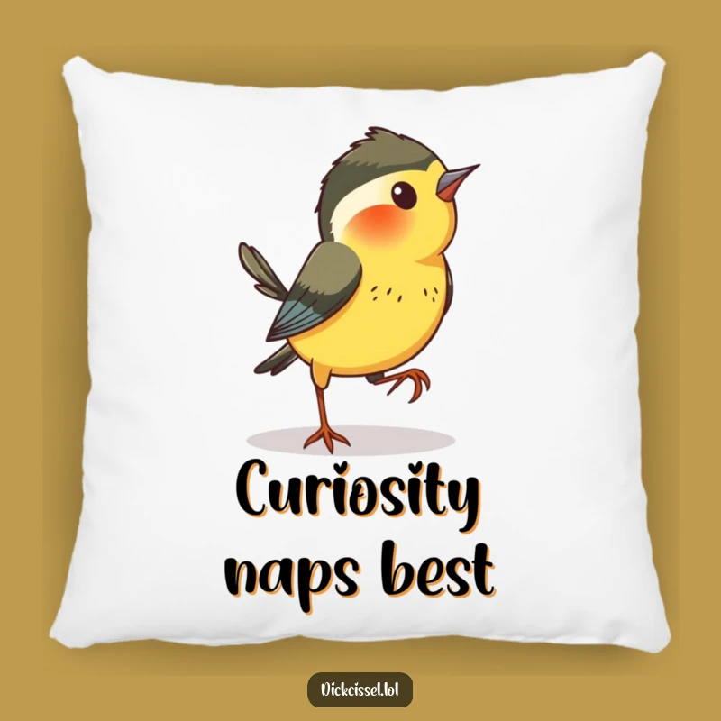 Cozy Dickcissel Bird Pillow: Snuggle Up with Playful Curiosity