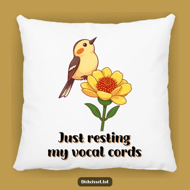 Cute Dickcissel Bird Pillow: Snuggle Up with This Funny and Cozy Feathered Friend