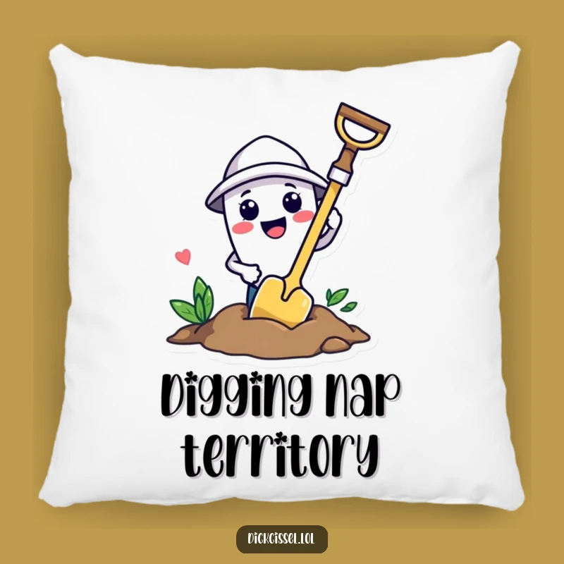 Funny Trowel Digging Pillow - Cozy Gardener Accent Gift