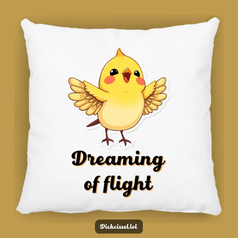 Comforting Dickcissel Bird Pillow: Snuggle Up with This Funny Joyful Design