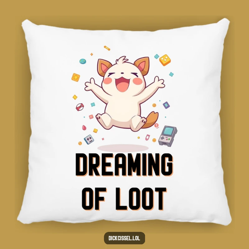 Funny Gamer Creature Pillow: Cozy Celebration, Gaming Comfort Gift