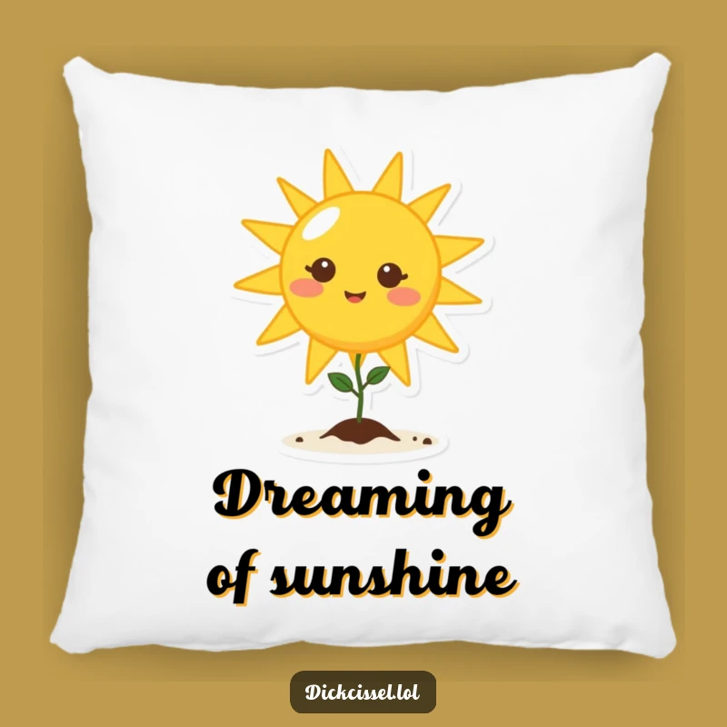 Funny Sun Seedling Pillow - Cozy Botanical Accent Gift