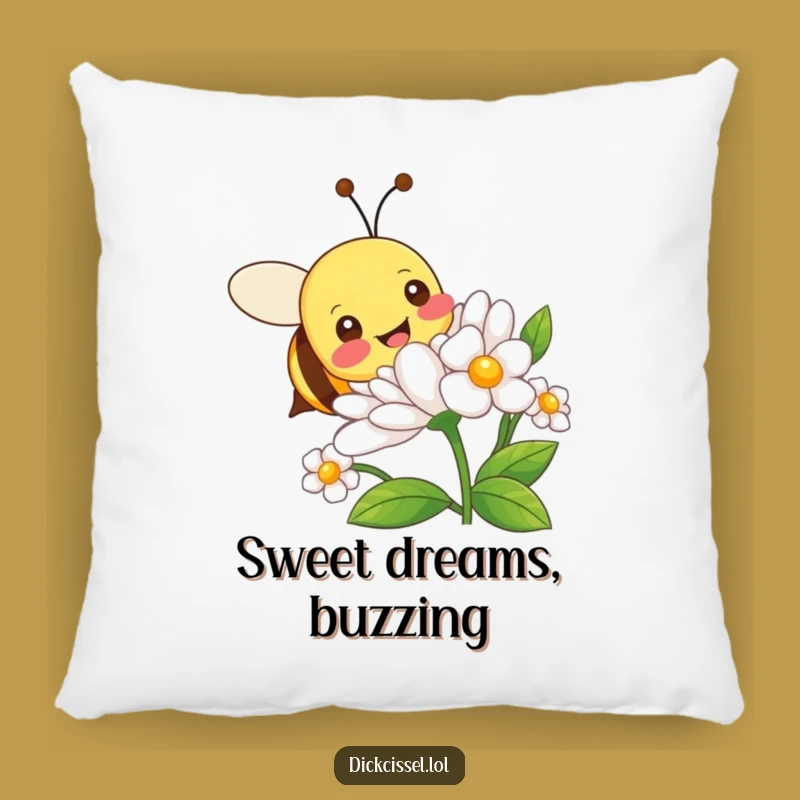 Funny Bee Flower Buzz Pillow - Snuggle Up with Hilarious, Cozy Comfort