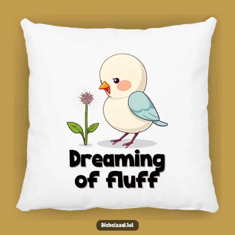 Funny Dandelion Bird Pillow: Cute Comfort with a Hilarious Pecking Bird