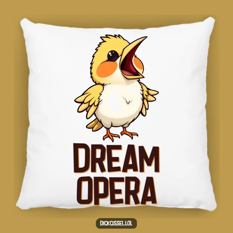 Funny Opera Bird Pillow - Soft Comfort & Hilarious Gift