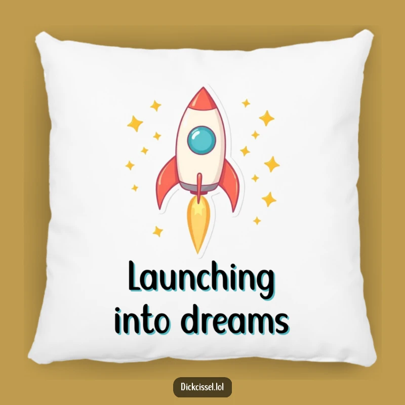 Funny Rocket Blast-Off Pillow: Cozy Comfort for Your Space Adventures