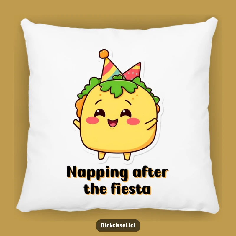 Funny Taco Party Pillow: Joyful Celebration Cushion - Comfy Funny Gift