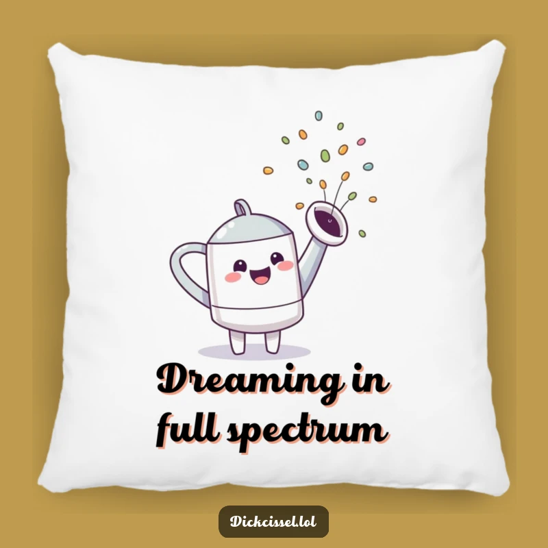 Funny Watering Can Rainbow Pillow - Cute Comforting Decor Gift