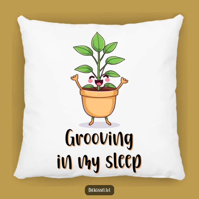 Funny Dancing Plant Pillow - Cozy Botanical Accent Gift