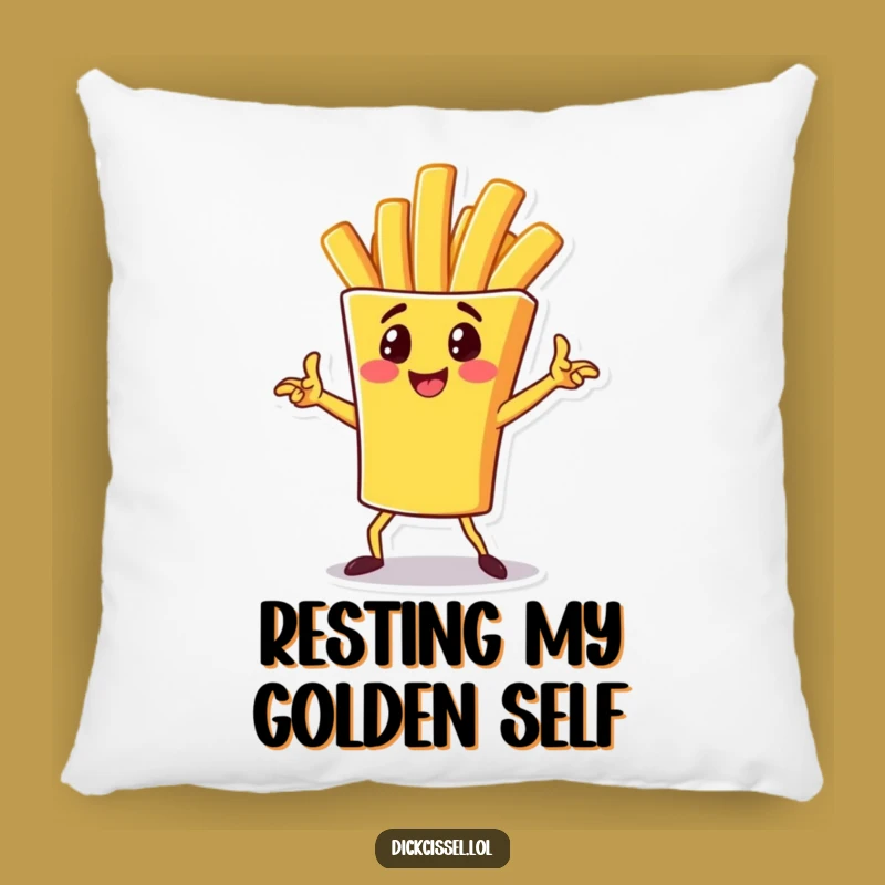 Funny French Fry Pose Pillow: Cozy Spud Comfort, Perfect Funny Gift
