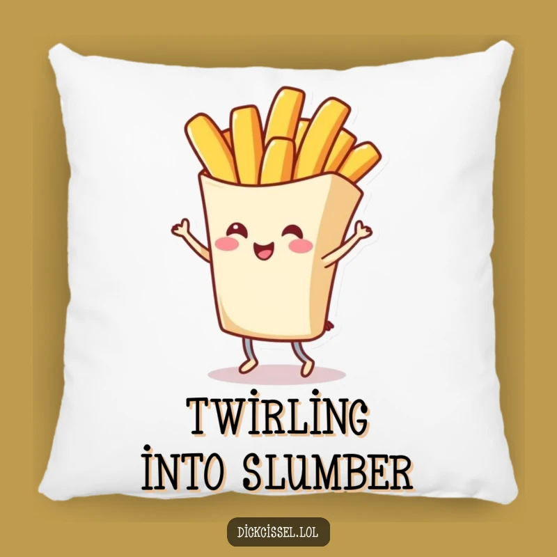 Funny French Fry Twirl Pillow: Cozy Comfort with a Playful Spin, Perfect Funny Gift