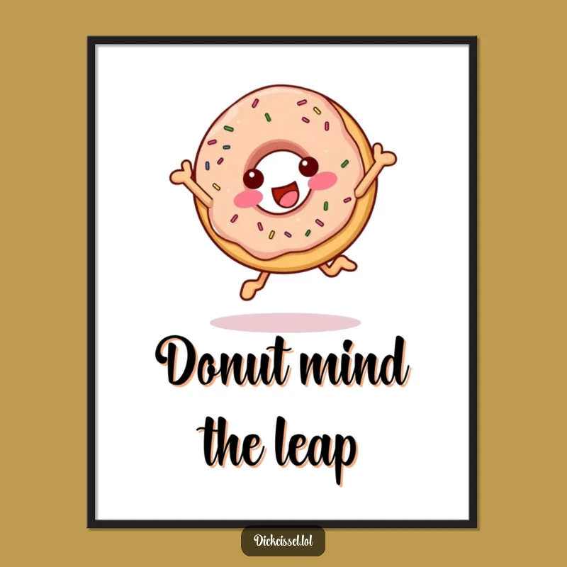 Funny Cheerful Donut Digital Art - Instant Sweetness, Perfect Humorous Gift