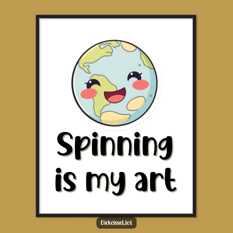 Funny Happy Planet Digital Art: Instant Cosmic Cheer for Your Space