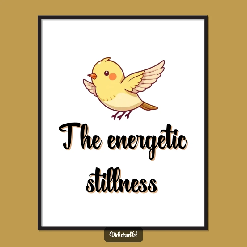 Funny Hovering Bird Digital Print: Instant Energetic Art for Walls