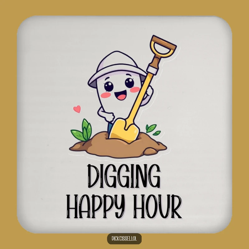 Funny Trowel Digging Coaster - Protective Garden Table Art Gift