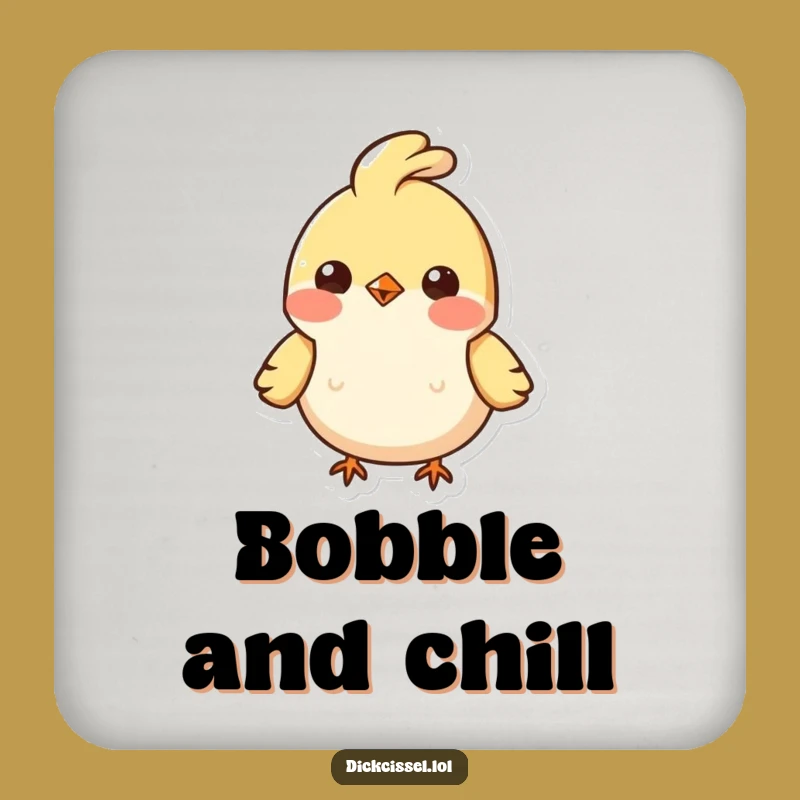 Funny Bobbing Bird Coaster: Cheerful Feather Tuft Character Drink Protector, Great Funny Gift