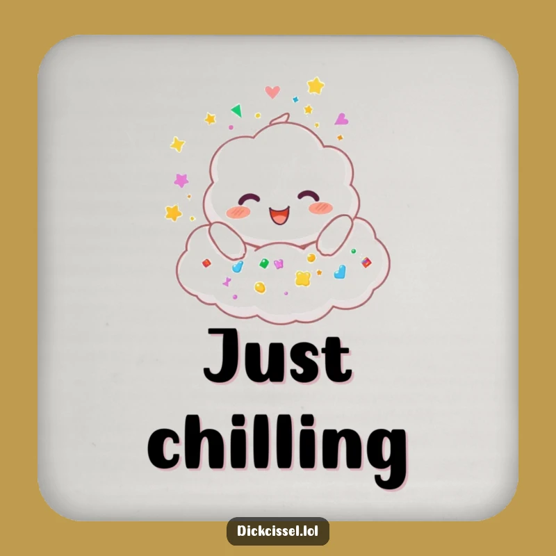 Funny Cloud Raining Stickers Coaster Set: Protect Surfaces with Joy