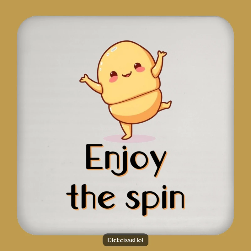 Funny Croissant Pirouette Coaster - Elegant Protection, Adorable Funny Gift