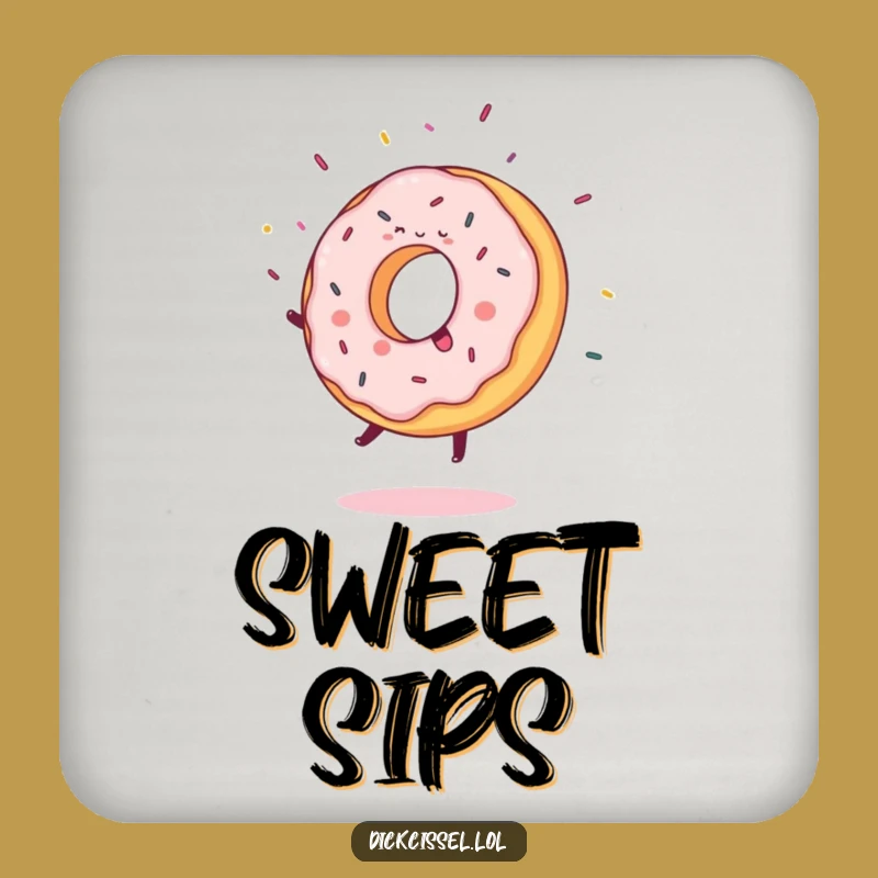 Funny Donut Cartwheel Coaster: Protect Surfaces with Sweet, Playful Fun