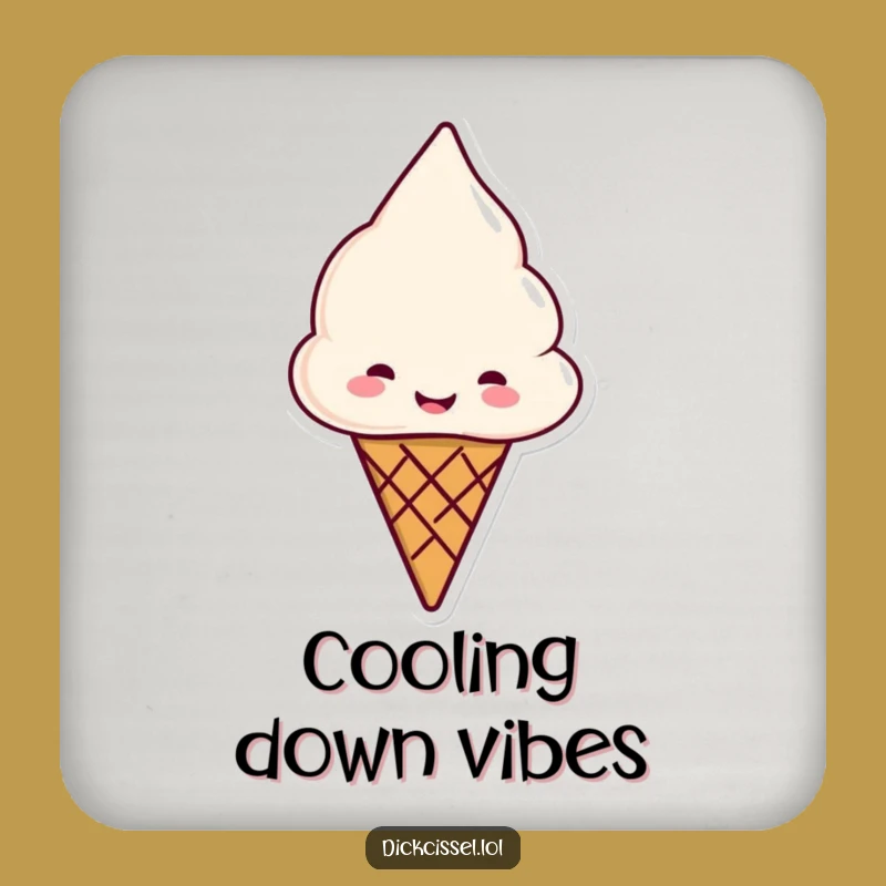 Funny Ice Cream Cone Drink Coaster: Protect Surfaces with Sweet Fun